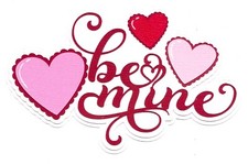 PREMADE SCRAPBOOK PAPER PIECING-FOR LAYOUT-LOVE-TITLE-VALENTINE'S DAY-BE MINE