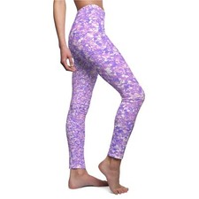 Purple Camoflauge - Women's Cut  Sew Casual Leggings AOP 