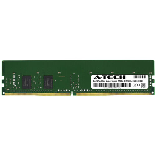 8GB DDR4 PC4-19200R Supermicro MEM-DR480L-HL03-ER24 Equivalent Server Memory RAM - Picture 1 of 3