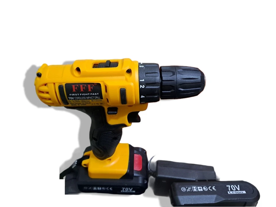 Trapano avvitatore doppia batteria a litio 70V 4ah Motore BRUSHLESS+VALIGETTA - Immagine 4 di 4