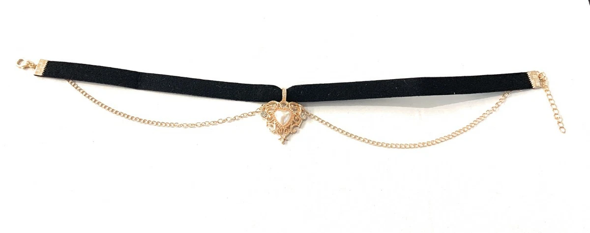Black and best sale gold choker necklace