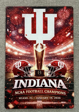 Hoosiers Football Metal Sign Indiana National Champions IU Football 2025 DY