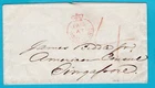HONG KONG small cover 1858 HongKong to Singapore