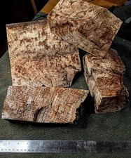 4 Premium Spalted Maple Burl Blocks 8-9" x 3-9.5" x 4-4.5" Carving Turning...