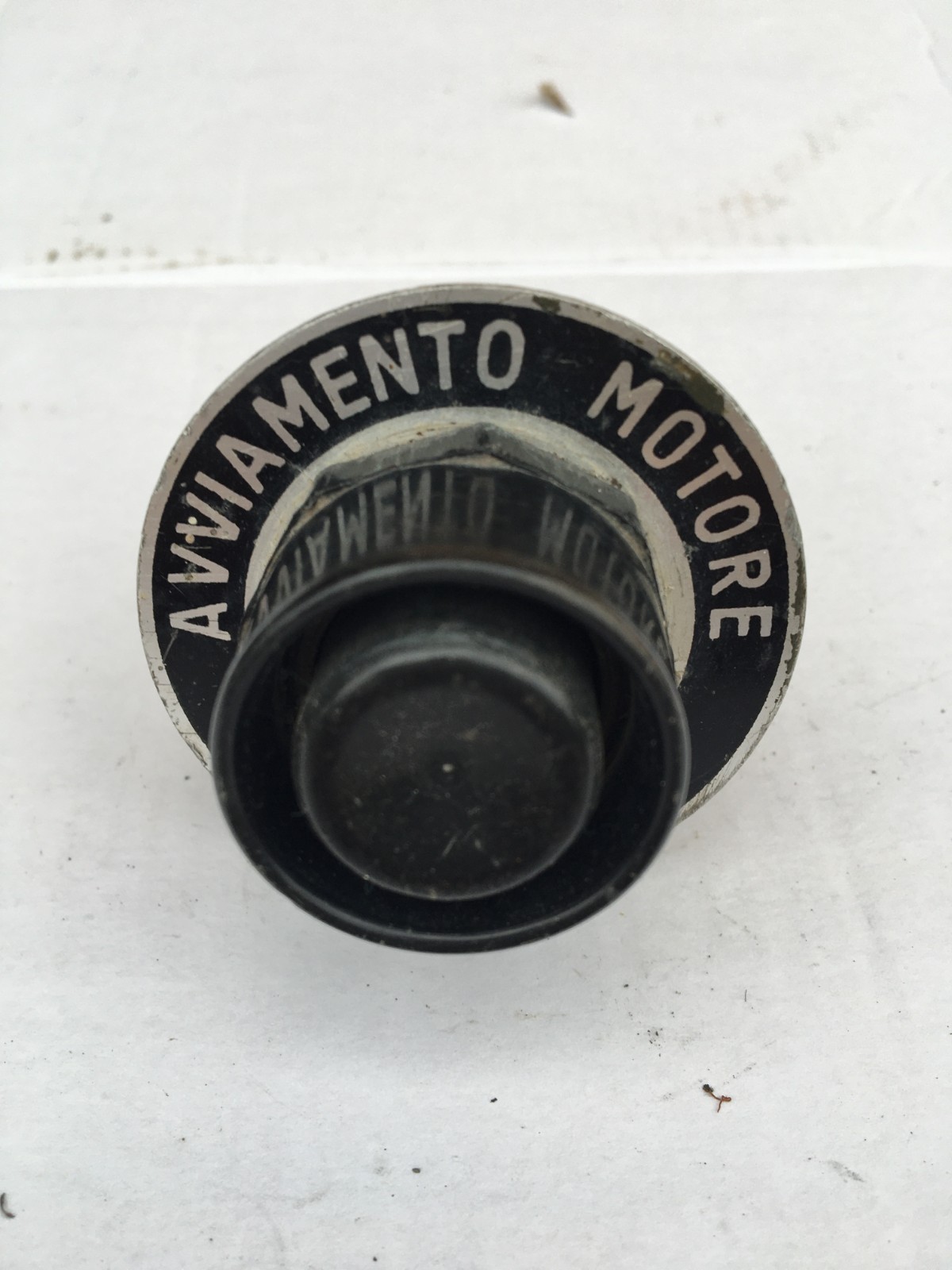 Pulsante comando motorino avviamento per Fiat Campagnola 51-55-59, originale.