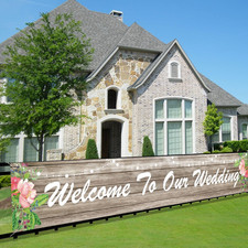 Welcome to Our Wedding Banner Sign, Wedding Reception Decorations, Large Bridal