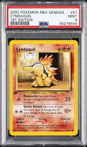 Cyndaquil (1st Edition) graded PSA 9 for sale on eBay