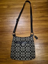 VTG Y2K COACH Penelope Signature Hippie  Black And Gray Crossbody Bag