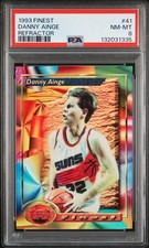 1993 FINEST REFRACTOR #41 DANNY AINGE PSA 8