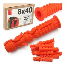 Tasselli universali 8 x 40 mm nylon tasselli a espansione calcestruzzo carton...