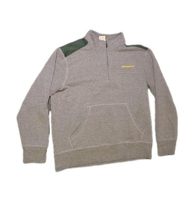 Oregon Ducks Performance Jacket 1/4 Zip NCAA Grey Green Football Sweatshirt 