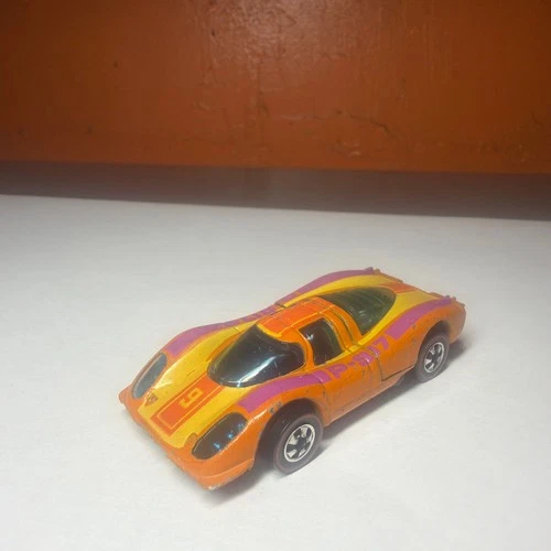 Hot Wheels Redline 1969 Orange Porsche P-917 Vintage Race Car Hong Kong
