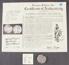 Authentic Silver 8 Reales Cob Nuestra Señora de Atocha Spanish Shipwreck Coin