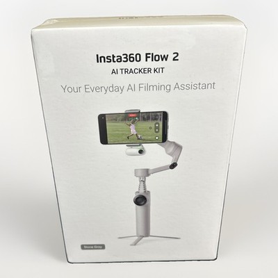Insta360 Flow 2 3-Axis AI-Powered Smartphone Gimbal with AI Tracker, Stone Gray