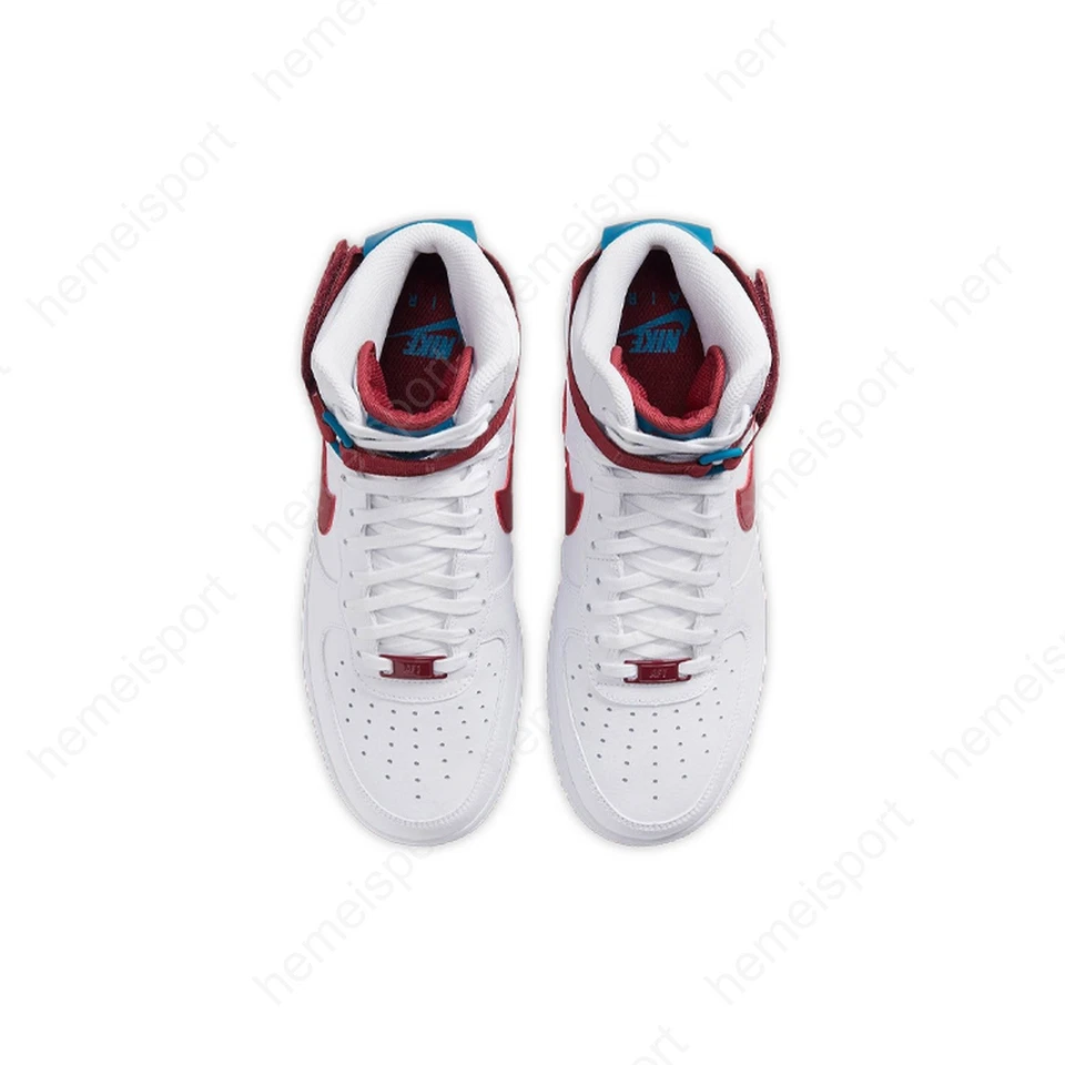 Nike Mujer Air Force 1 Alto Blanco Equipo Rojo 334031-119 Foto 4 de 4