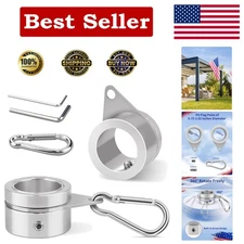 360 Degree Free Spinning Flagpole Rings - 2 Pack with Heavy-Duty Design