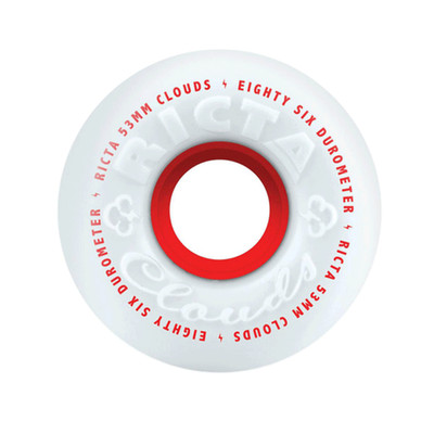 Ricta - Clouds Skateboard Rollen 86a weiß/rot - 53mm