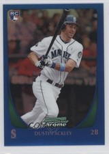 2011 Bowman Chrome Blue Refractor 119/150 Dustin Ackley #212 0f8