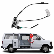 Door Latch Assembly w/Cable Rod for Ford E150 E250 E350 Econoline Van Side Do...