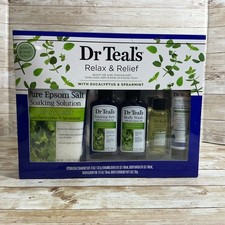 Dr Teals Relax  Relief Eucalyptus  Spearmint 5 Piece Bath Gift Set NEW