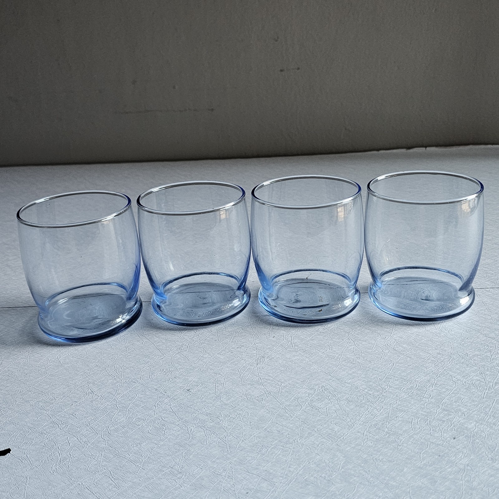 Libbey Light Blue 10oz Rocks Lowball Water Juice Glasses Set of 4