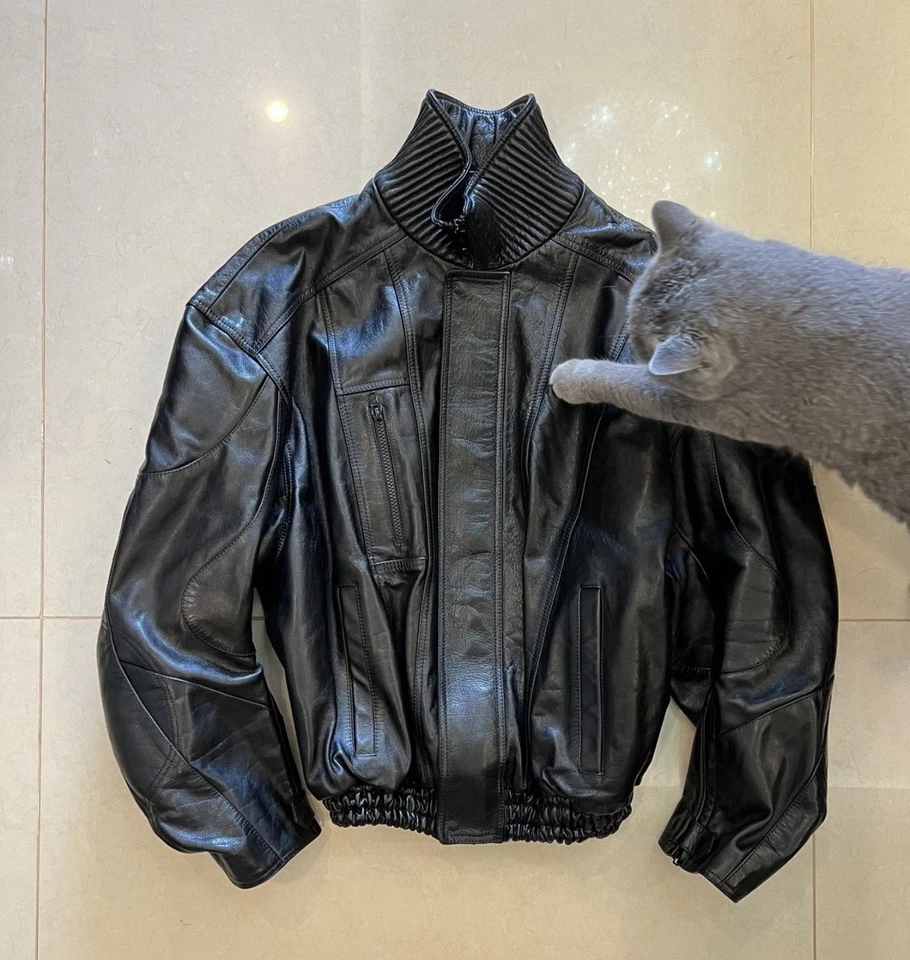 Balenciaga Biker Black Leather Jacket Men's - Image 2 of 4