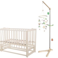 Crib Mobile Wooden Arm, Suitable for All Cribs 100 Natural Larch Hanger Nuse...