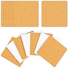 25 Pack Self-Adhesive Cork Squares 4 x 4 Inches Cork Backing Sheets Cork Tile...