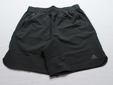 Adidas Men's Solid Stretch Axis Woven Training Shorts EJ3 Black Medium NWT