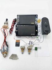 EMG 81 85 Active 2 Pot HH Black for Electric Guitar Tone Humbucker Pickup Set