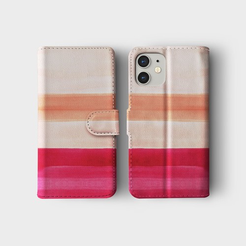 Personalisierte Handyhülle Wallet für iPhone 16 16e 15 14 Pro Max Modern Ombre - Bild 17 von 25