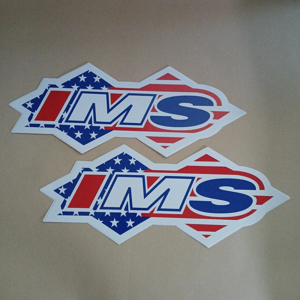 IMS Products 2 piezas Pegatinas Diseño Bandera Grande Original IMS NUEVO ATV Quad TRX LTR Foto 2 de 2