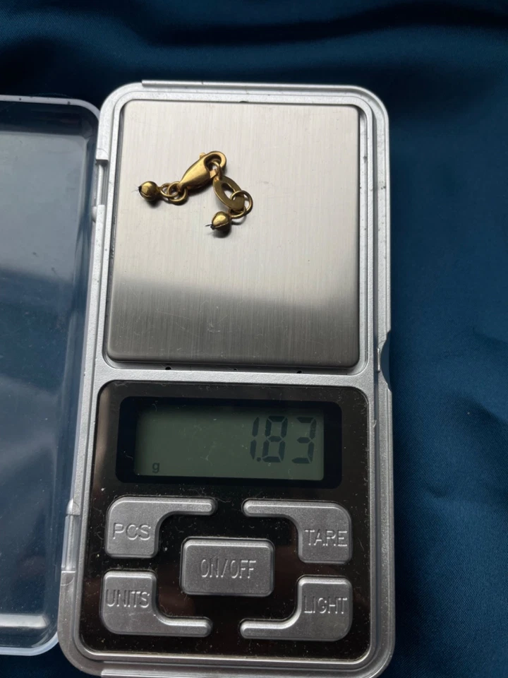 debris fermoir mousqueton anneau de bout - 1,8 gr - or jaune 18 carats 18k 750 - Photo 2/4