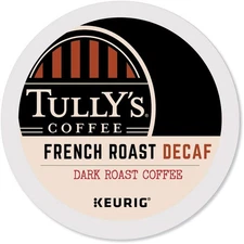 Tully's Decaf French Roast K-Cup Extra Bold 24 Count for Keurig