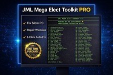 JML Mega Elect PC Repair Toolkit PRO USB  1-Click Fix 50 Tools No Sub