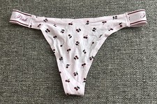Victoria s Secret PINK Cherry Print Multicolor Thong Panty Size Small NWT
