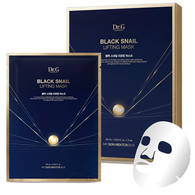 Dr.G Black Snail Lifting Mask 5 Sheets Firming Sheet Mask Korean Skincare
