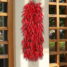 Faux Chili Pepper Realistic Appearance Lightweight Plastic Easy To Hang