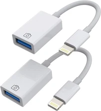 iPhone OTG Adapter(2Pack)USB Female to Lightning Male USB 2 Pack