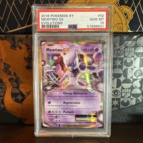PSA 10 Mewtwo EX - 52/168 - Evolutions Graded Pokemon