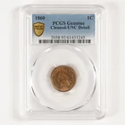 1860 Indian Head Cent 1c IHC UNC Details PCGS *Very Eye Appealing Coin! 31477