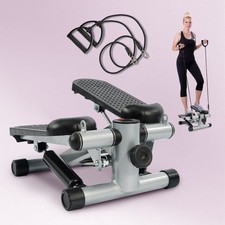 Signature Fitness Mini Stepper with Resistance Bands, Compact Stair Stepper