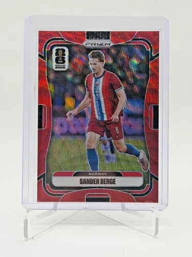 2026 Panini Prizm World Cup Sander Berge /39 Red Wave Refractor Norway FIFA