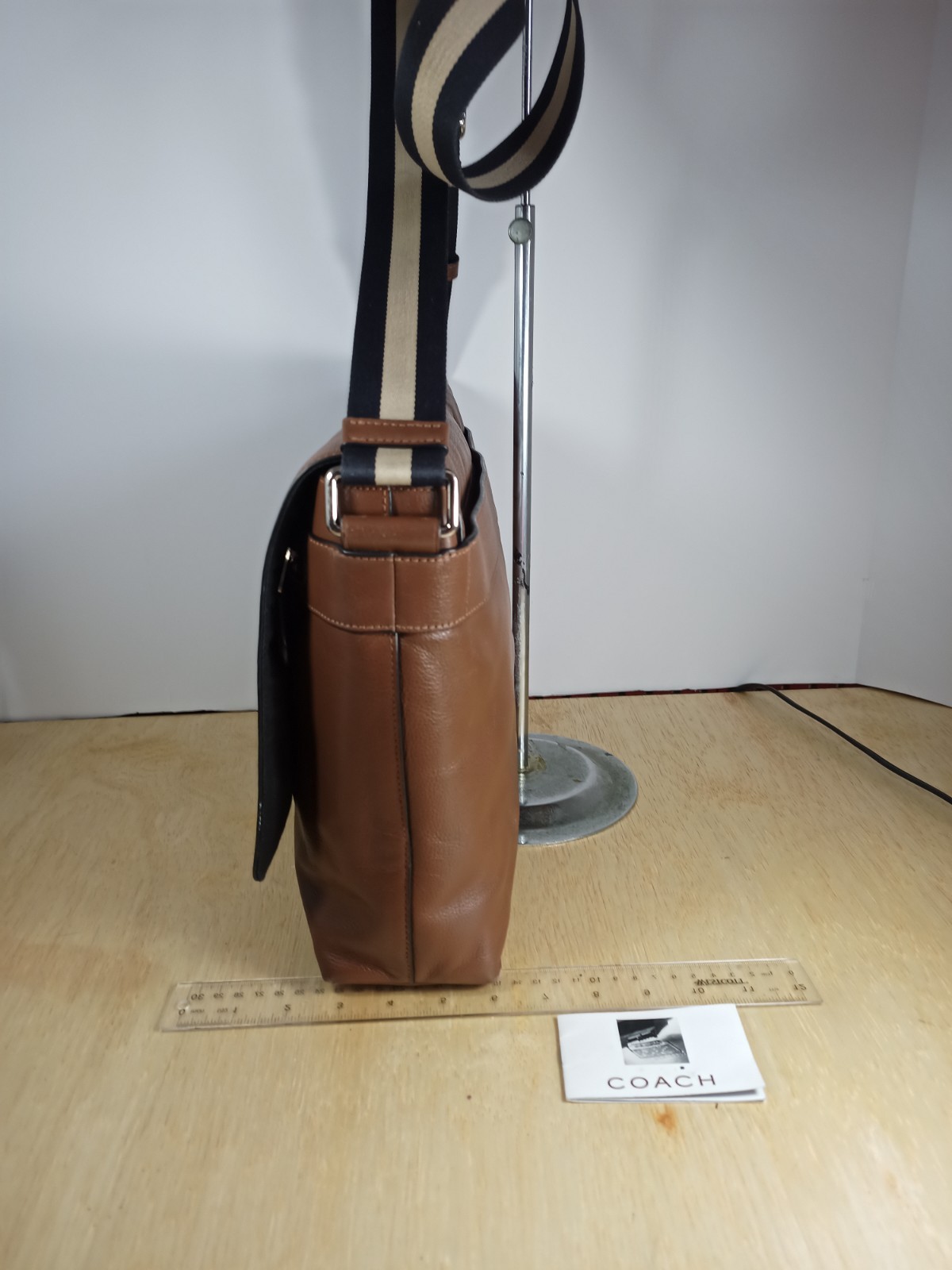 Coach Voyager Large Brown Solid Canvas Cotton Str… - image 4