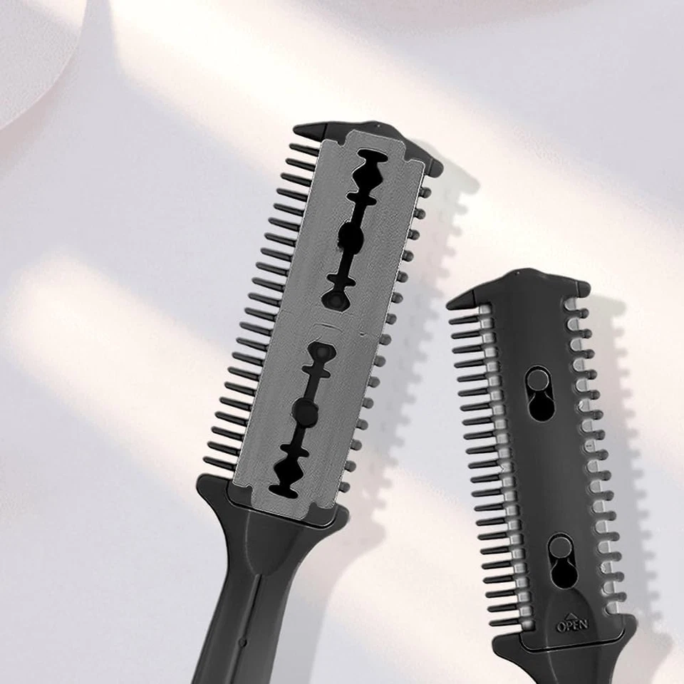 Paquete de 3 peines y recortadores de doble cara Soft 'N Style - tijeras de afeitar para el cabello, divididas Foto 2 de 4