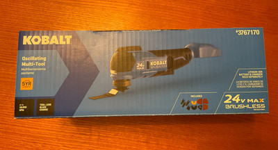 NEW IN BOX Kobalt 24V MAX Brushless Oscillating Multi-Tool Variable Speed LED