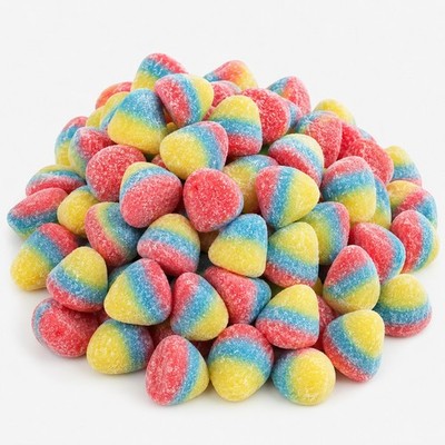Rainbow Tropical Drops Sour Gummy Candy | 32 oz (2 LB) Gummies | Bulk Candy