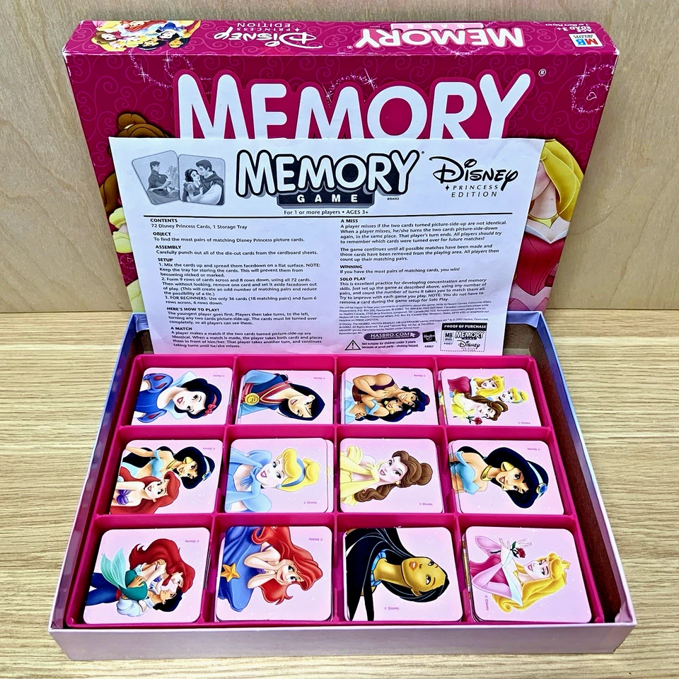 Disney Princess Memory Game – Complete Matching Card Game – Damaged Box - Image 3 of 4