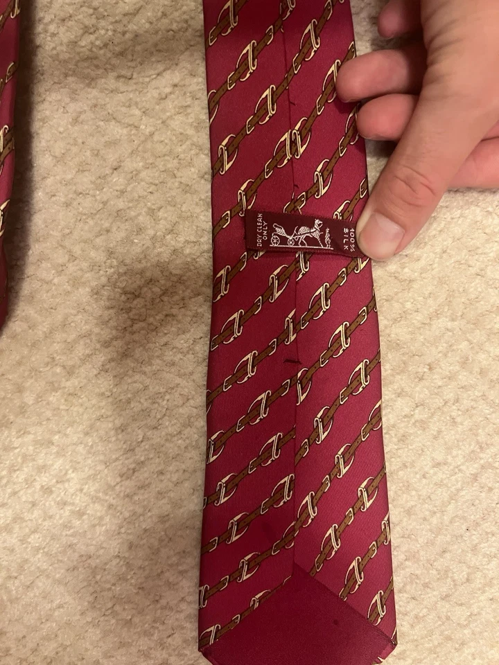 Corbata de seda Hermès vintage Foto 4 de 4