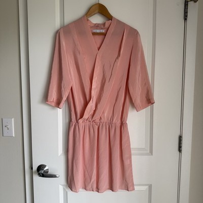 Amanda Uprichard Paloma Silk Dress SZ M Wrap Style Elasticated Waist Party Date